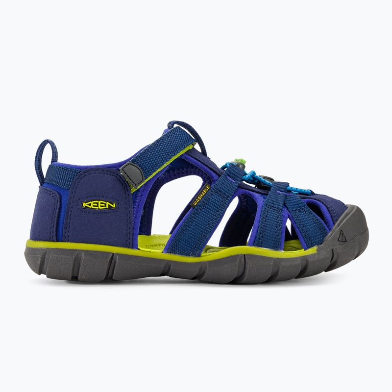 Junior szandál KEEN Seacamp II CNX blue depths/chartreuse 2