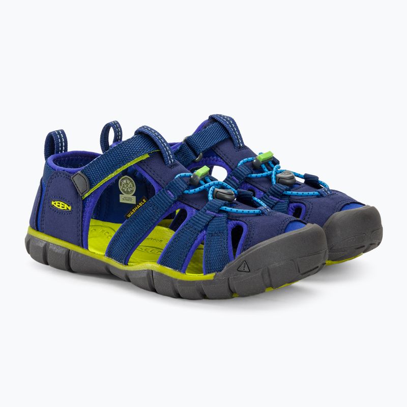 Junior szandál KEEN Seacamp II CNX blue depths/chartreuse 4