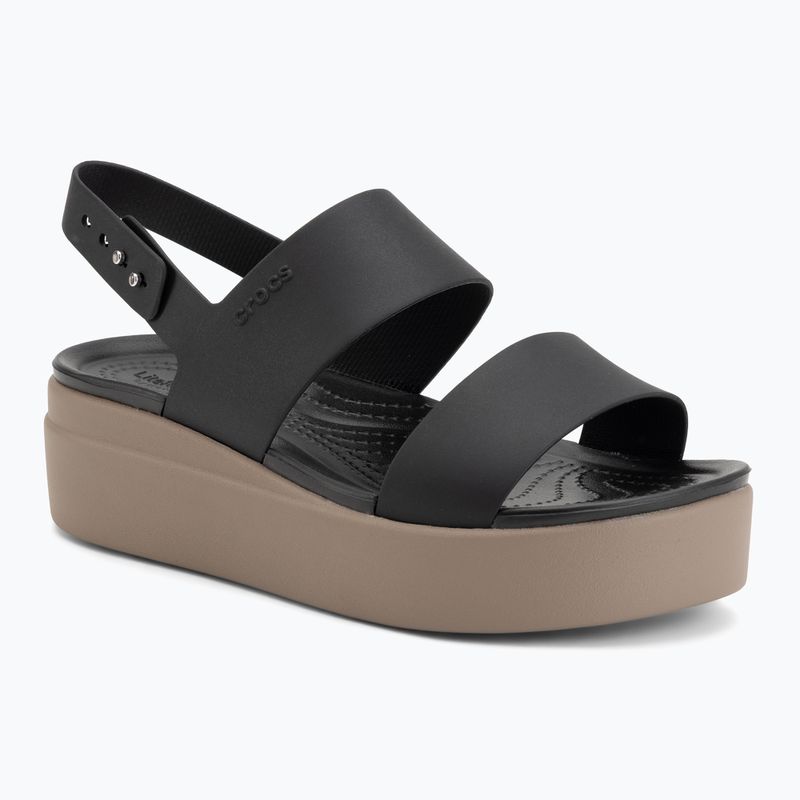 Női szandálok Crocs Brooklyn Low Wedge black/mushroom