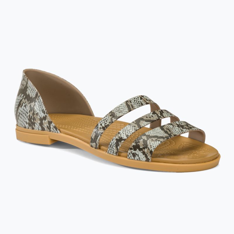 Crocs Tulum Open Flat mushroom/stucco női szandál