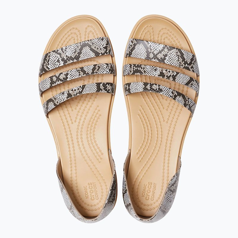 Crocs Tulum Open Flat mushroom/stucco női szandál 12