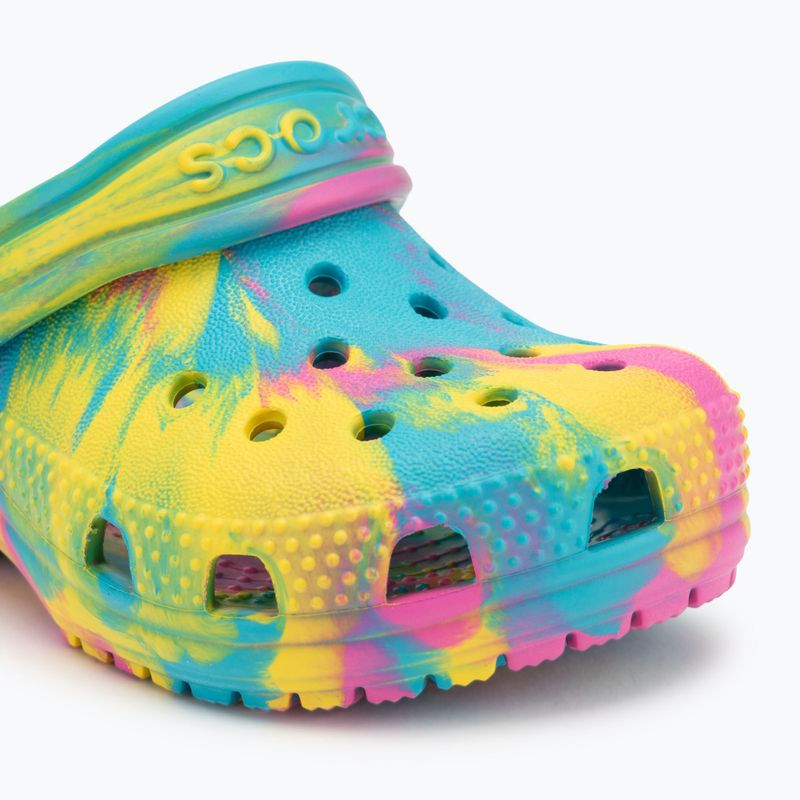 Crocs Classic Marbled Clog Gyermek flip flop digitális aqua/multi 8