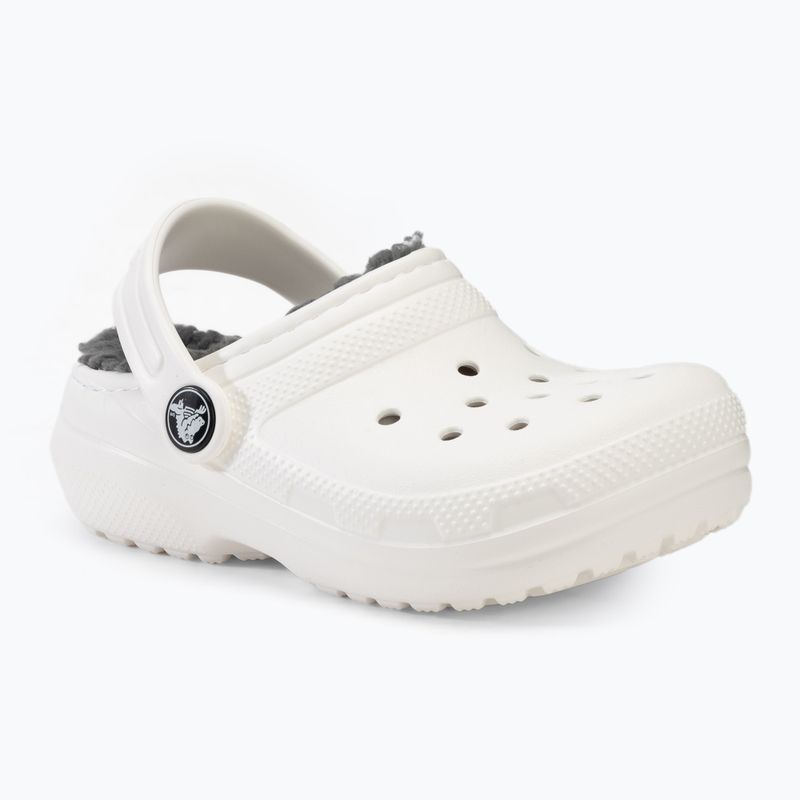 Papucs, gyerek Crocs Classic Lined Clog Toddler white/grey 2