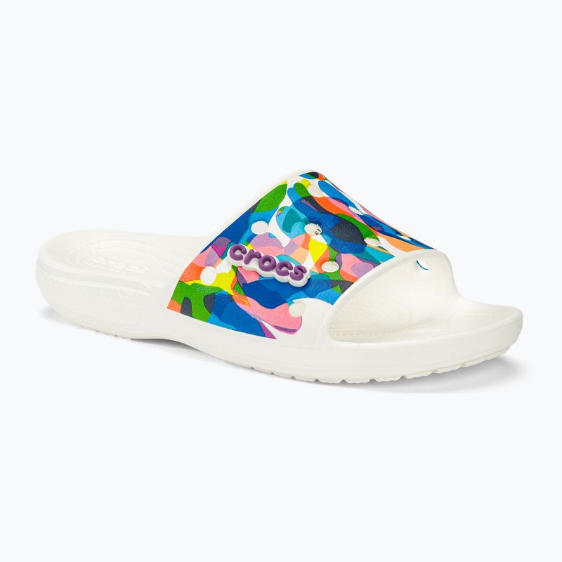 Papucs Crocs Classic Crocs Bubble Block Slide white/multi
