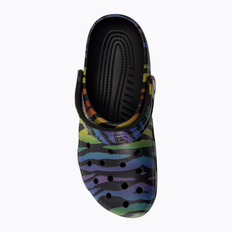 Crocs Classic Seasonal Printed zebra rainbow női papucs 6