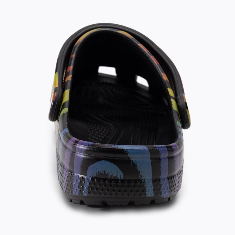 Crocs Classic Seasonal Printed zebra rainbow női papucs 7