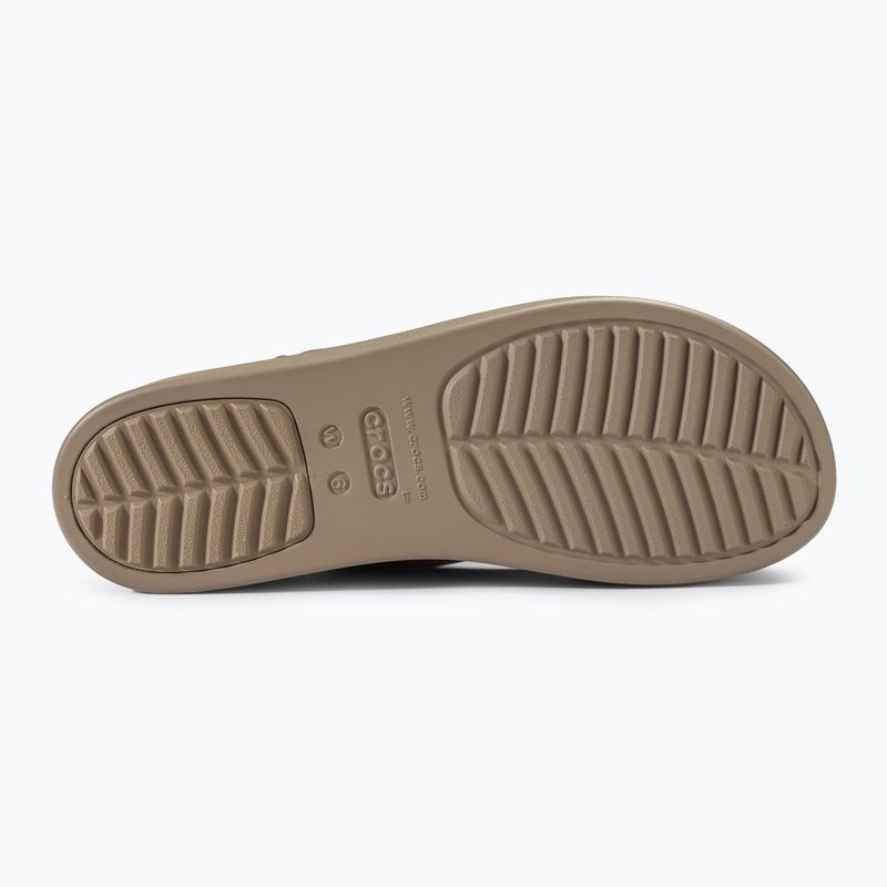 Crocs Brooklyn Low Wedge mushroom/stucco női szandál 4