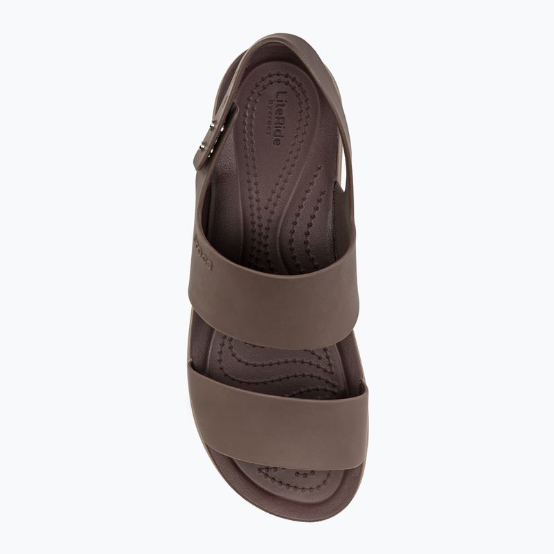 Crocs Brooklyn Low Wedge mushroom/stucco női szandál 5