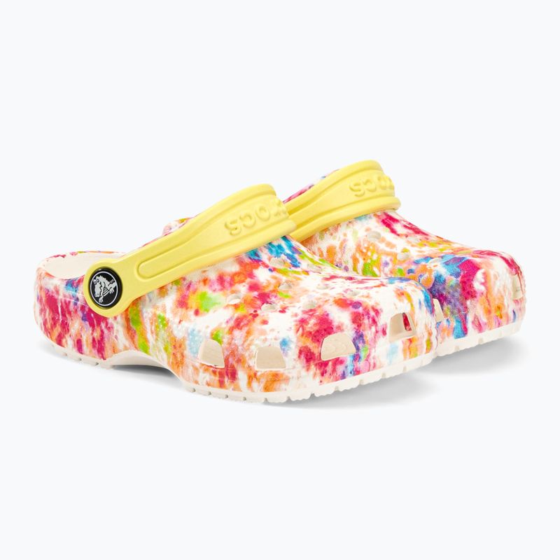 Gyermek Crocs Classic Tie-Dye Graphic Clog T fehér 206994-83B flip-flopok 5