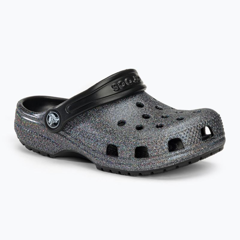 Gyermek papucs Crocs Classic Glitter Clog black