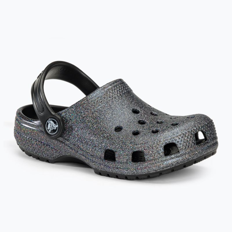 Gyerek papucs Crocs Classic Glitter Clog black 2