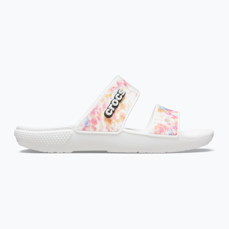 Crocs Classic Crocs Tie-Dye Graphic szandál fehér 207283-928 flip-flopok 9