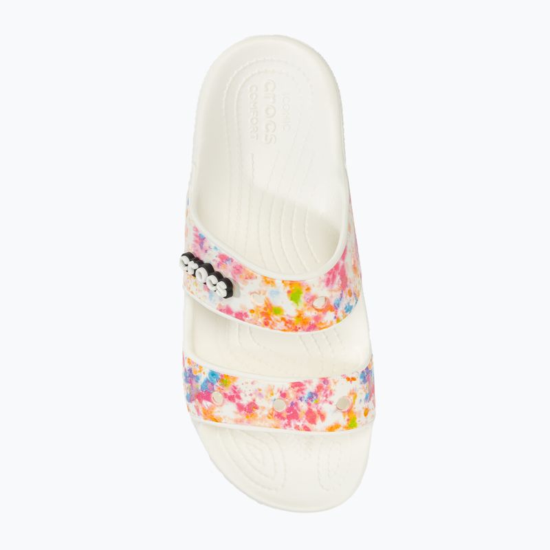Crocs Classic Crocs Tie-Dye Graphic szandál fehér 207283-928 flip-flopok 5