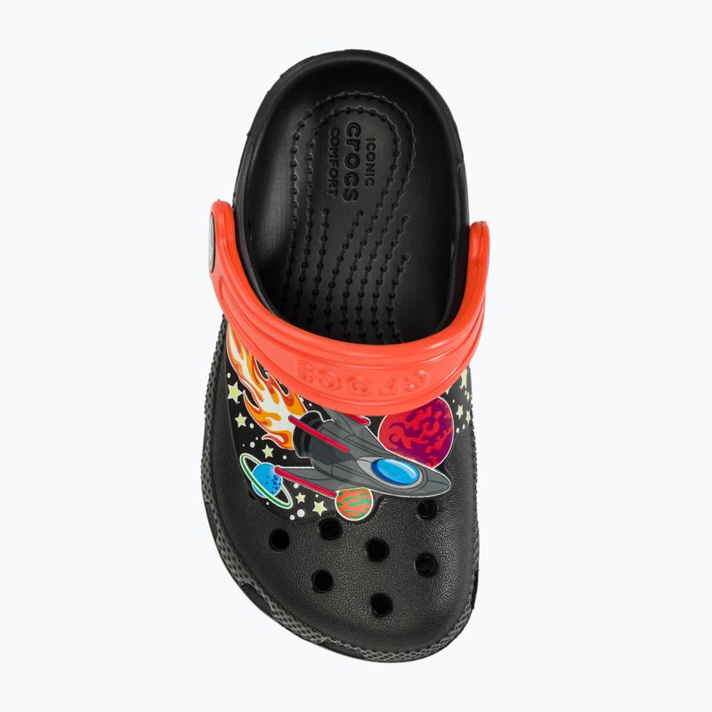 Papucs, gyerek Crocs Fun Lab I Am Space Clog black/tangerine 6