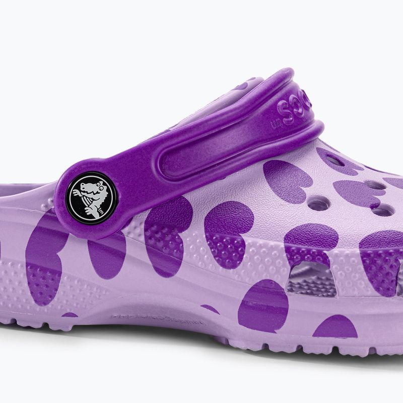 Gyermek Crocs Classic Easy Icon Clog levendula színben 8