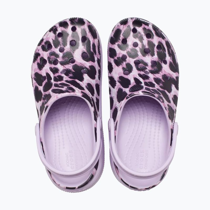 Crocs Cls Animal Cutie Clog Gyerekek leopárd flip flopok 13