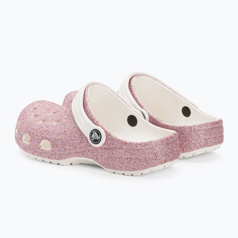 Crocs Classic Glitter Clog fehér/szivárvány gyermek flip-flopok 5