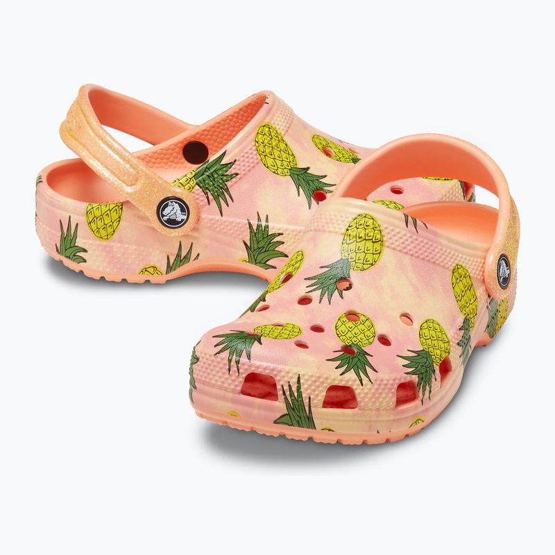 Gyermek Crocs Classic Pool Party Clog K narancssárga 207826-83E flip flopok 16