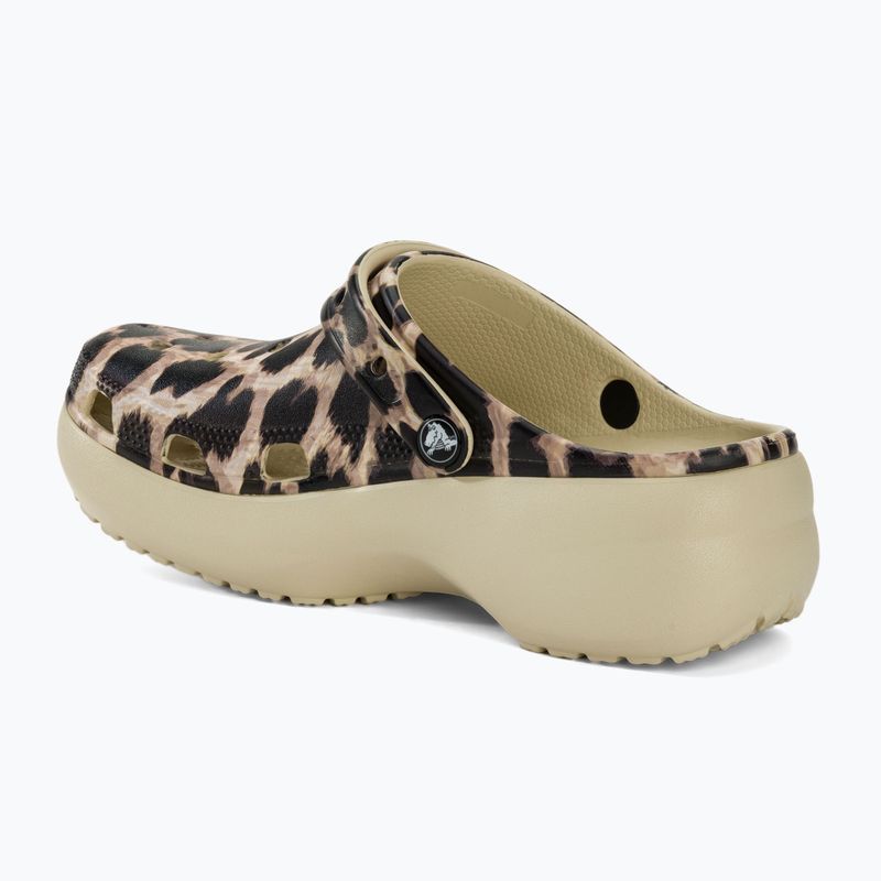 Női papucs Crocs Classic Platform Animal Remix bone/leopard 4