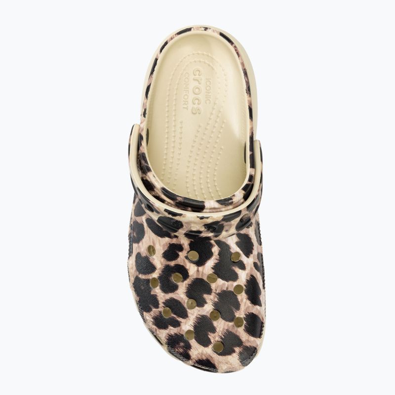 Női papucs Crocs Classic Platform Animal Remix bone/leopard 6