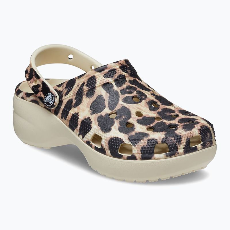 Női papucs Crocs Classic Platform Animal Remix bone/leopard 9