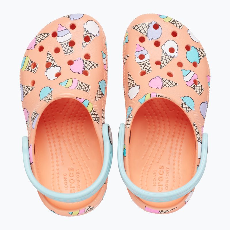 Gyermek Crocs Classic Pool Party Clog T narancssárga 207846-83E flip flopok 13