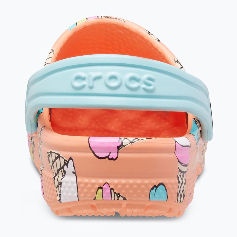 Gyermek Crocs Classic Pool Party Clog T narancssárga 207846-83E flip flopok 14