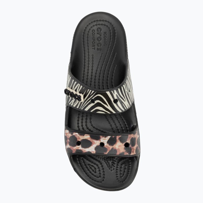 Crocs Classic Animal Remix Slide fekete/multi flip-flopok 5