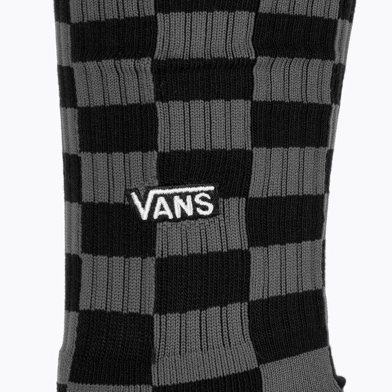 Vans Checkeboard Crew II férfi zokni fekete/szürke 3