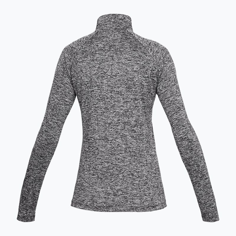 Under Armour Tech 1/2 Zip női pulóver - Twist fekete/fekete/metál ezüst 5