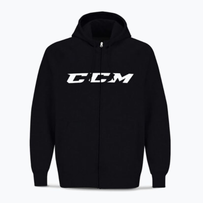 Férfi CCM CVC SR teljes cipzáras melegítőfelső fekete