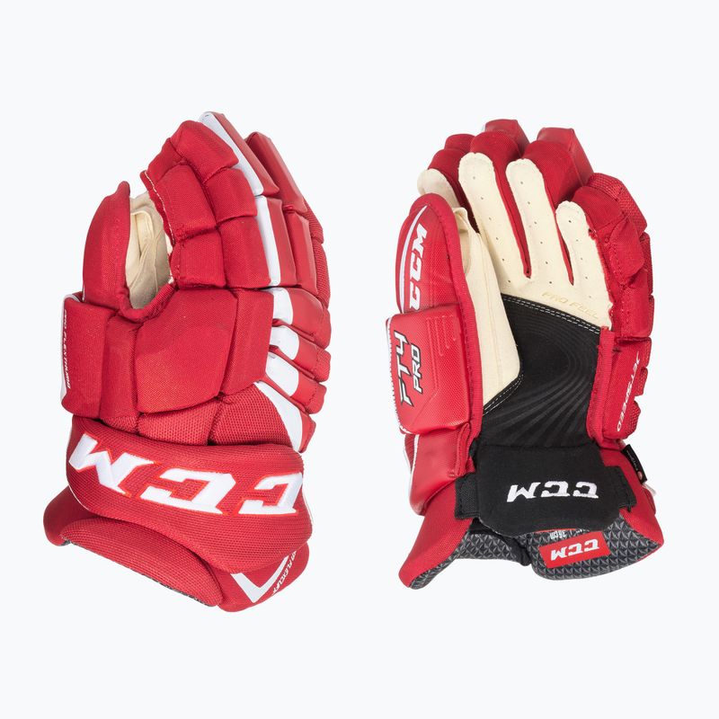 hokikesztyű CCM JetSpeed FT4 Pro SR red/white