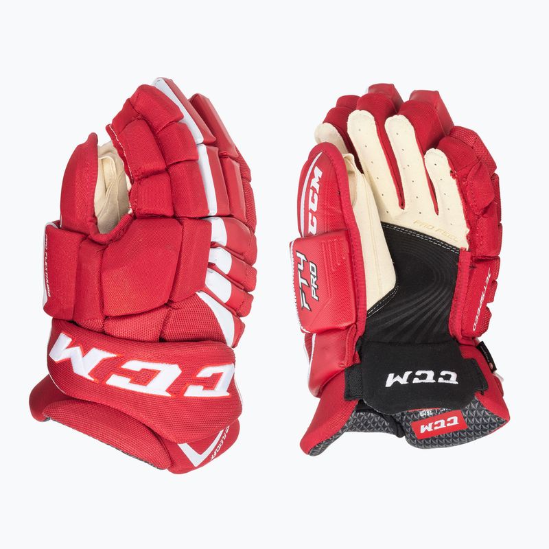 Gyermek hokikesztyű CCM JetSpeed FT4 JR red/white