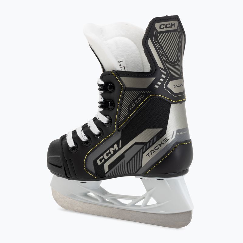 CCM Tacks AS-550 YTH fekete gyermek hokikorcsolya 3