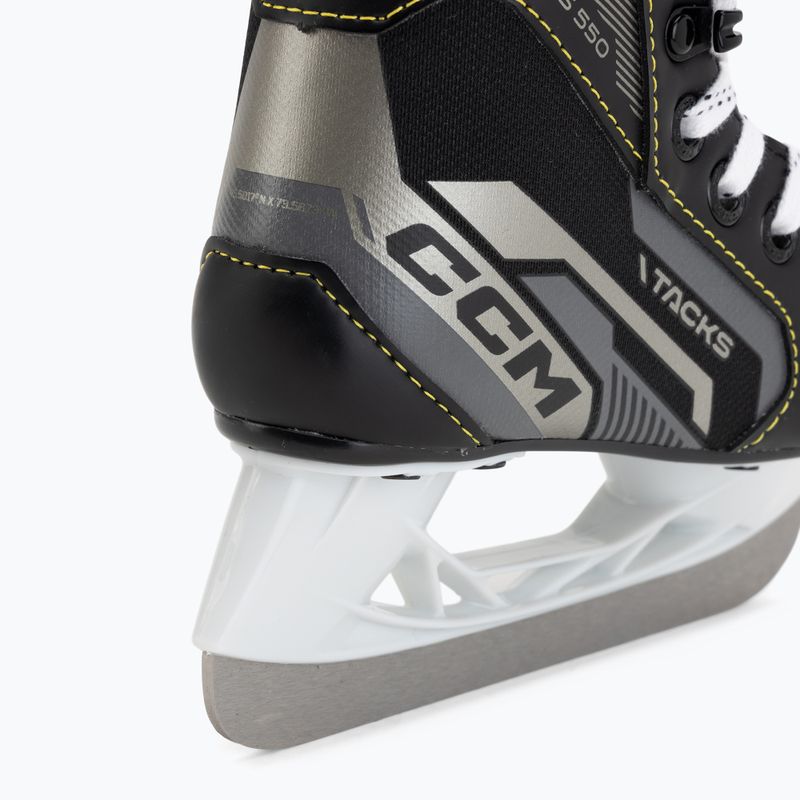 CCM Tacks AS-550 YTH fekete gyermek hokikorcsolya 8