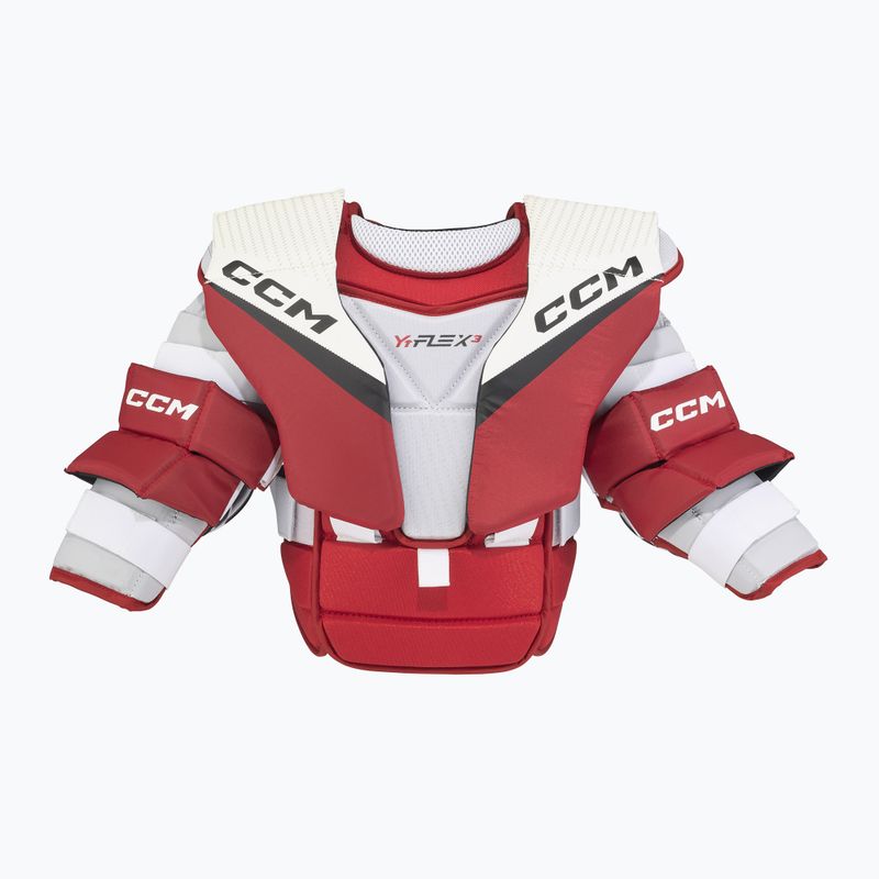 Gyermek hoki kapus mellény CCM YT Flex 3 YTH fehér/piros