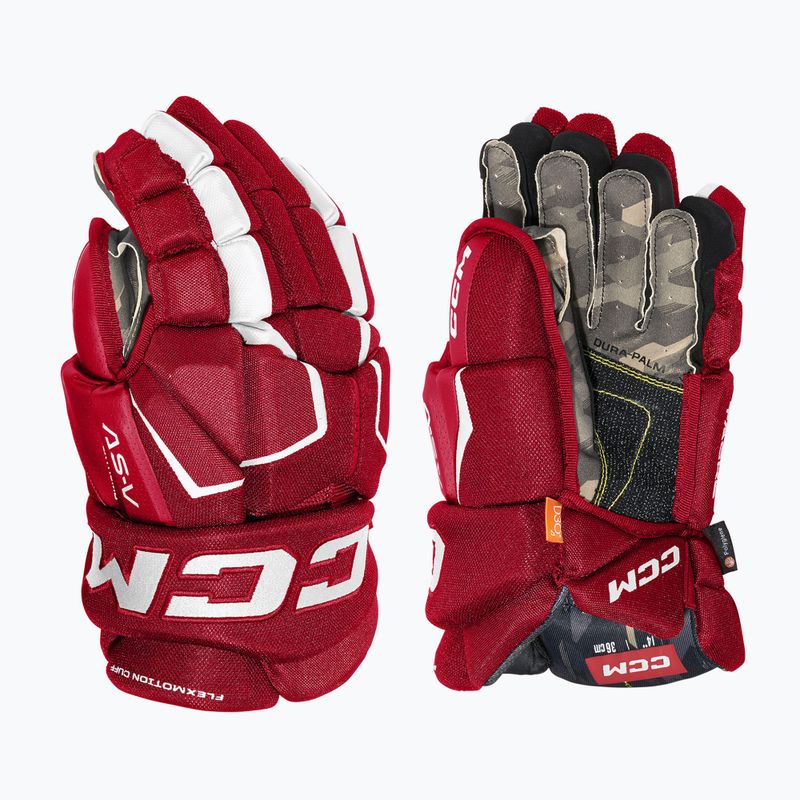 hokikesztyű CCM Tacks AS-V SR red/white