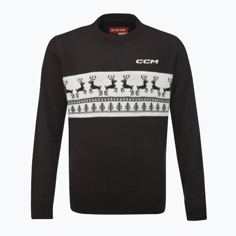 CCM férfi pulóver Ugly Christmas fekete/fehér