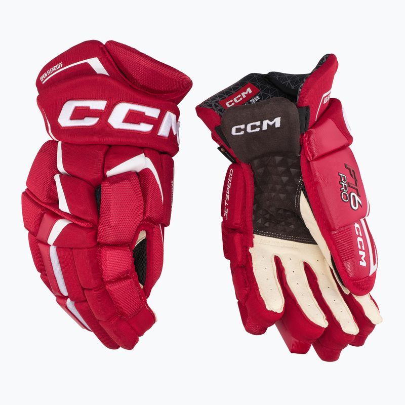 hokikesztyű CCM JetSpeed FT6 Pro SR red/white 2