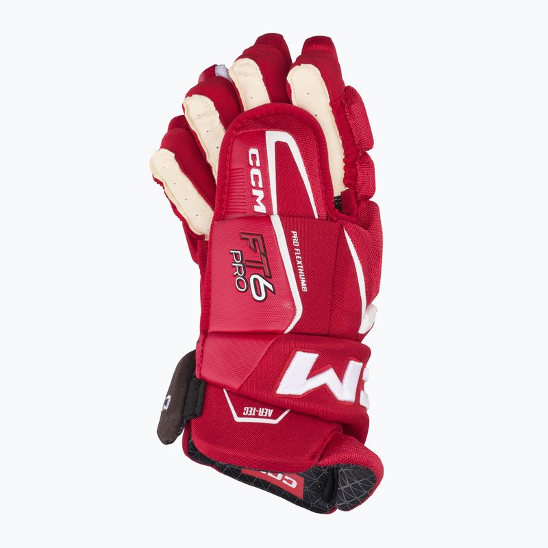 hokikesztyű CCM JetSpeed FT6 Pro SR red/white 3