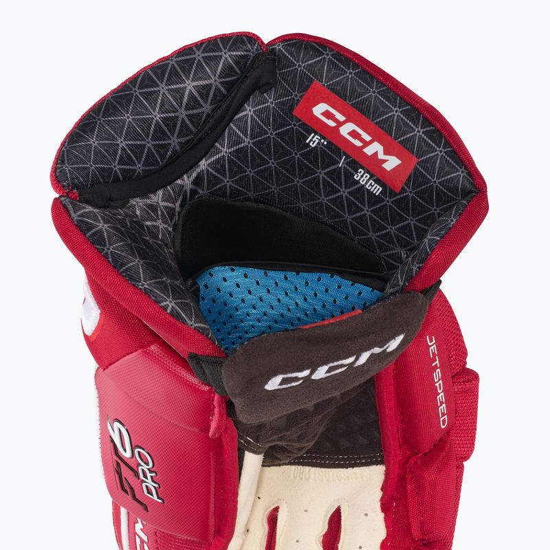 hokikesztyű CCM JetSpeed FT6 Pro SR red/white 4