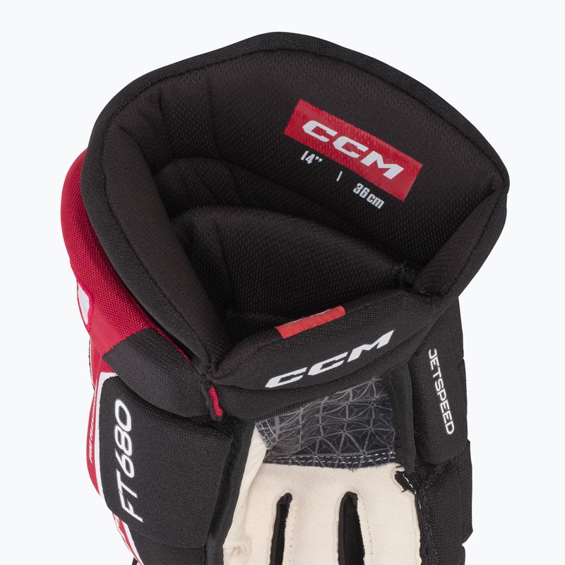 hokikesztyű CCM JetSpeed FT680 SR black/red/white 4