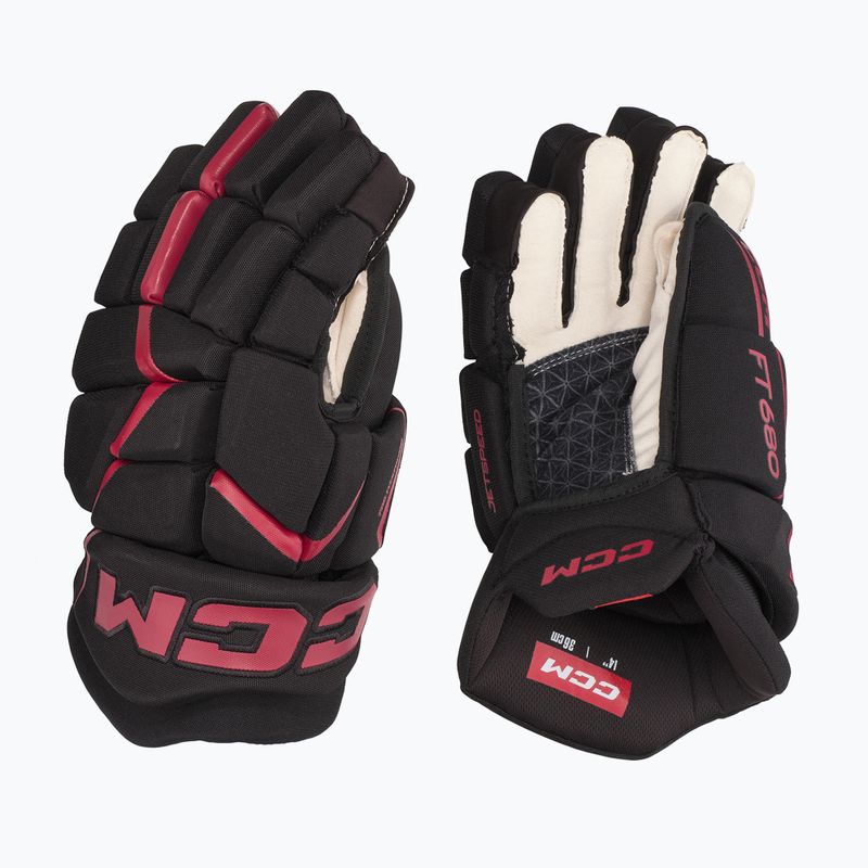hokikesztyű CCM JetSpeed FT680 SR black/red
