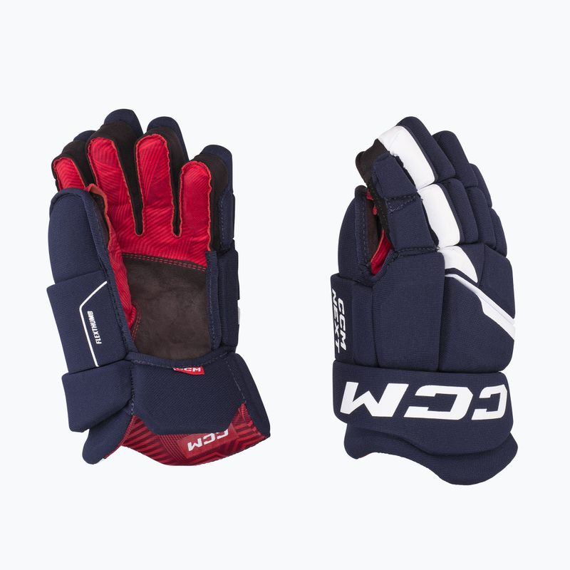 Gyerek jégkorongkesztyű CCM Next JR navy/white
