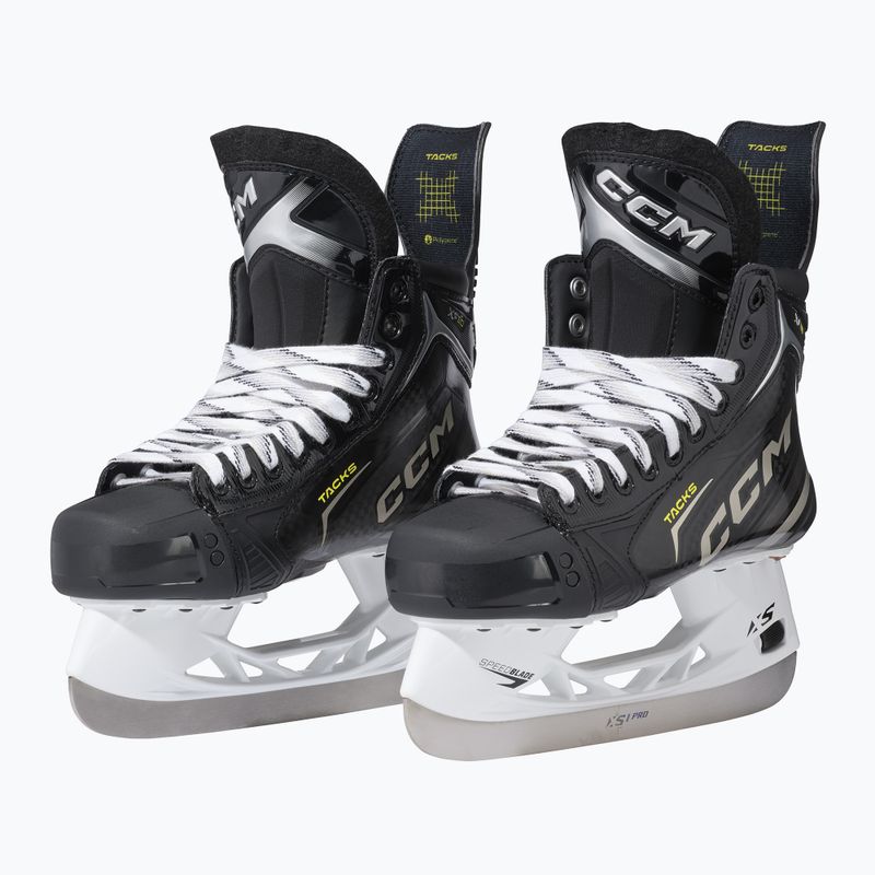 Férfi hokikorcsolya CCM Tacks XF80 SR fekete 2