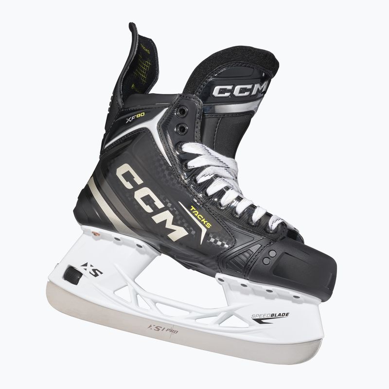 Férfi hokikorcsolya CCM Tacks XF80 SR fekete 6