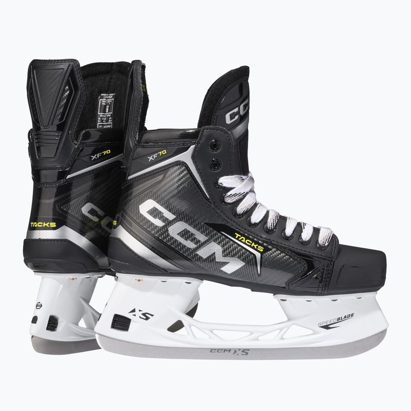Férfi hokikorcsolya CCM Tacks XF70 SR fekete