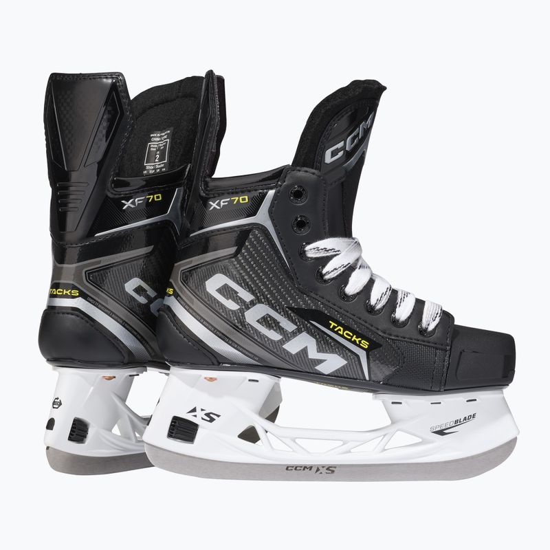 Gyermek jégkorcsolya CCM Tacks XF70 JR fekete