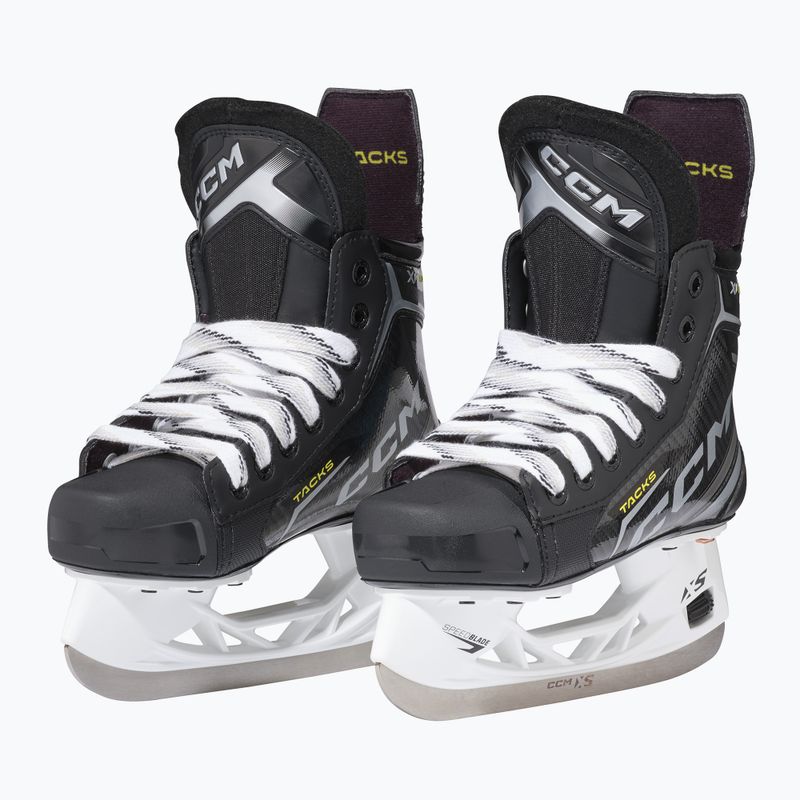 Gyermek jégkorcsolya CCM Tacks XF70 JR fekete 2