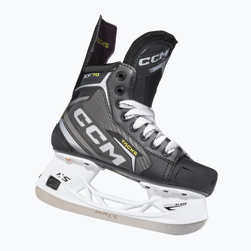 Gyermek jégkorcsolya CCM Tacks XF70 JR fekete 6